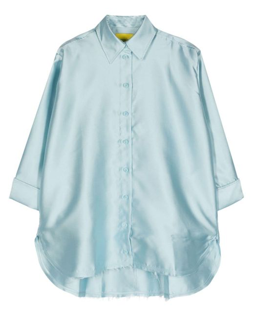 Marques'Almeida Blue Oversized-Hemd