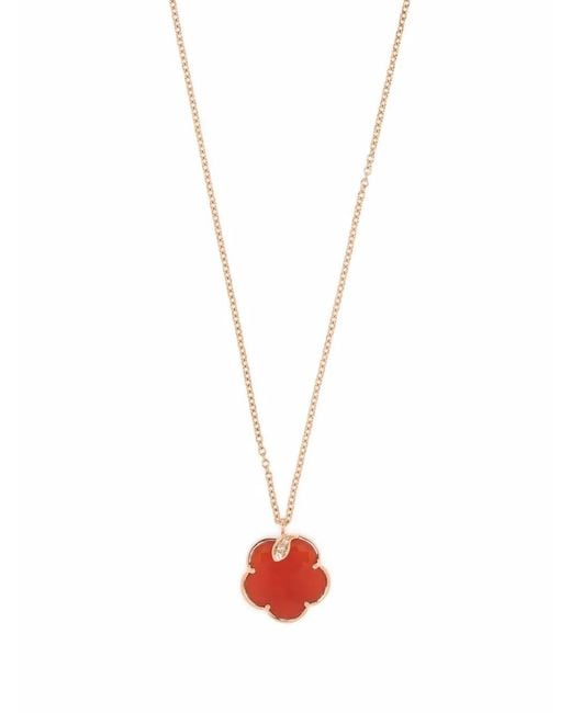Pasquale Bruni White 18Kt Rose Petit Joli Carnelian And Diamond Necklace
