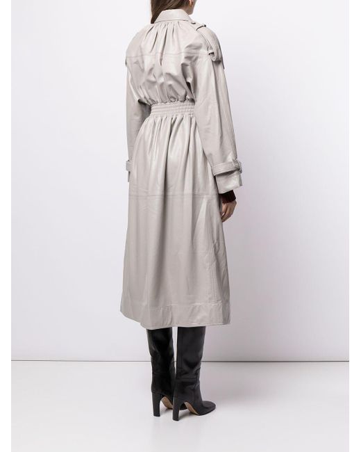 cinched waist raincoat