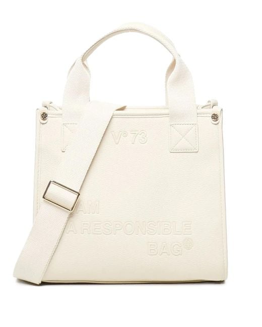 V73 Natural Logo-Engraved Tote Bag
