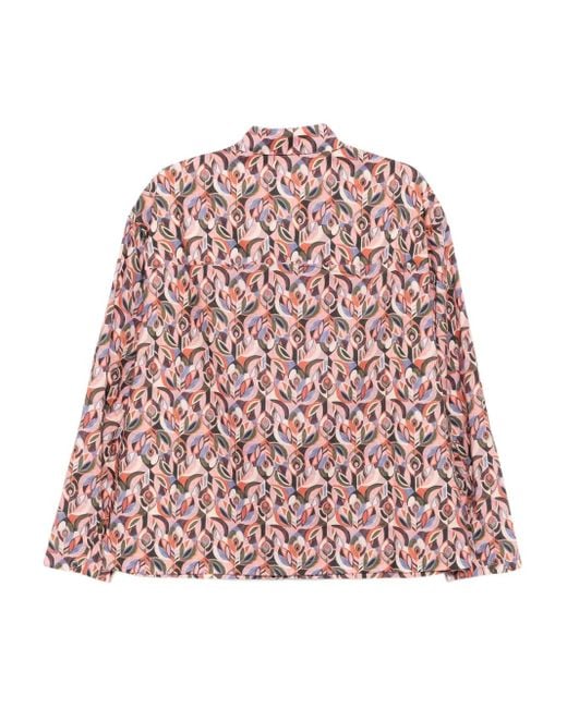 CROQUIS Red Floral-Print Shirt for men