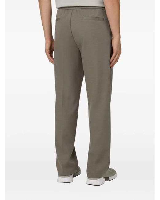 Boggi Gray Technical Wool Wooltech Pants for men