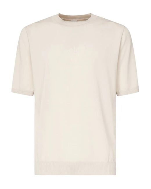 Sweat En Coton À Col Côtelé Eleventy pour homme en coloris Natural