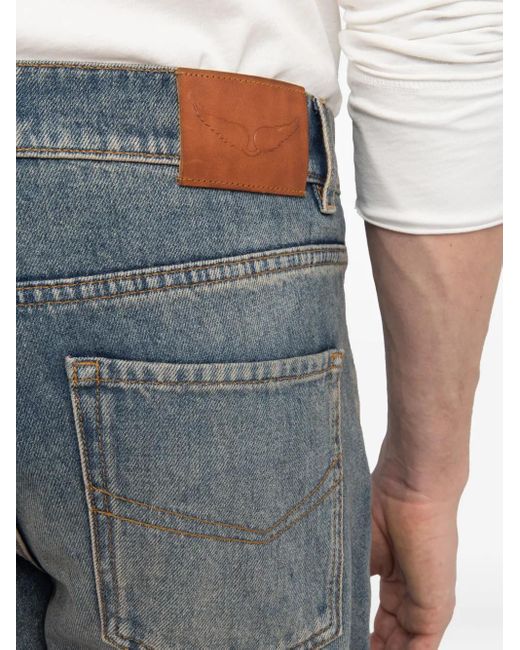 Zadig & Voltaire Blue John Faded-Wash Jeans for men