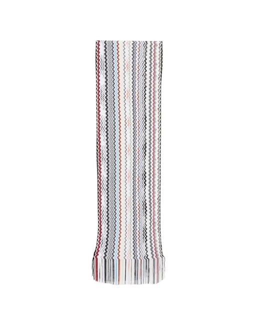 Missoni White Vida Fringed Scarf