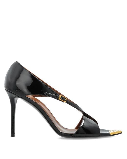 Giuseppe Zanotti Brown 90Mm Intrigo Patent-Leather Cross-Strap Heeled Sandals