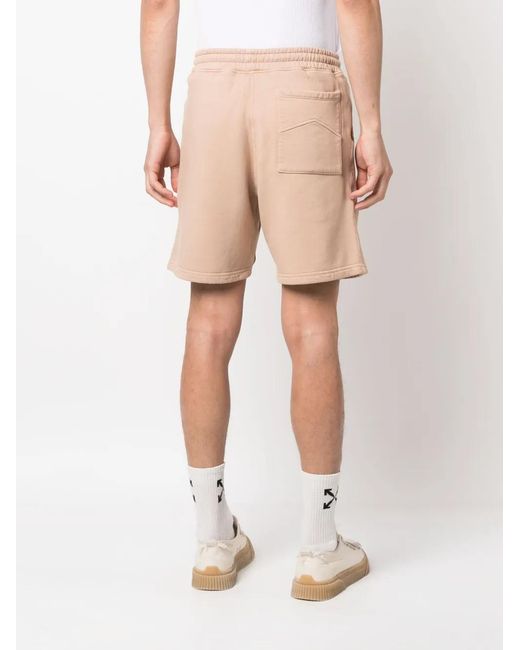 Pantalones cortos de deporte con logo bordado Rhude de hombre de color Natural