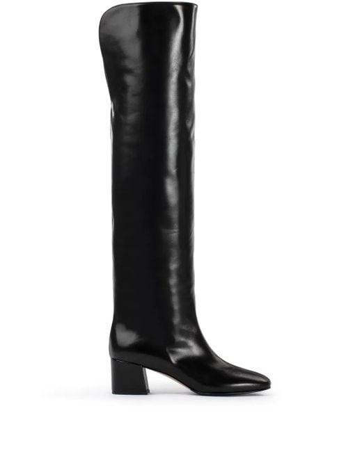 Le Silla Black Danielle Over-The-Knee Leather Boots