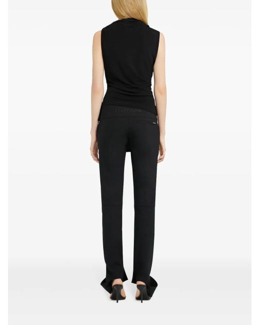 Courreges ドレープ ジャージートップ Black