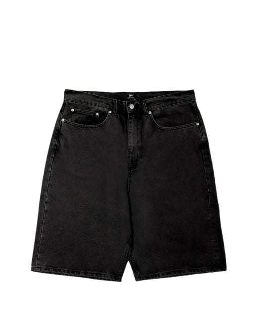 PATTA Black Whiskers Logo-Appliqué Denim Shorts for men