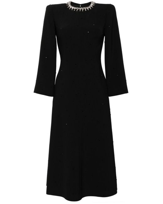 Jenny Packham Black Mars Midi Dress