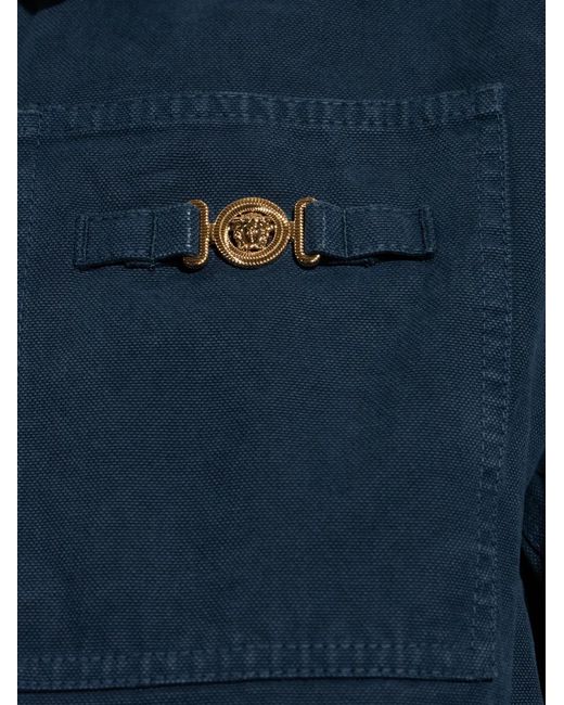 Versace Blue Denim Jackets for men
