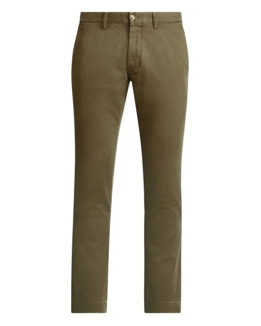 Polo Ralph Lauren Green Flat-Front Trousers for men