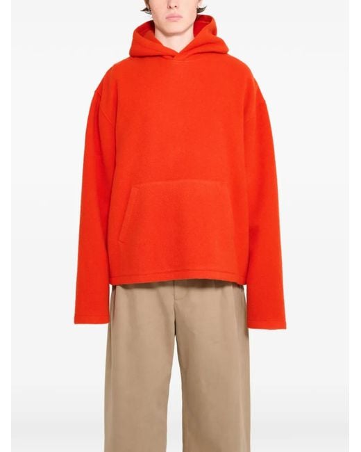 Rier Red Front-Pocket Hoodie for men