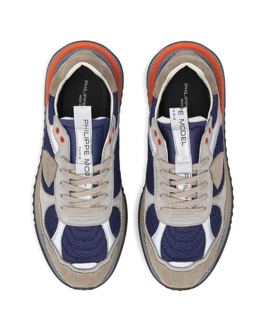 Philippe Model Blue Sneakers for men