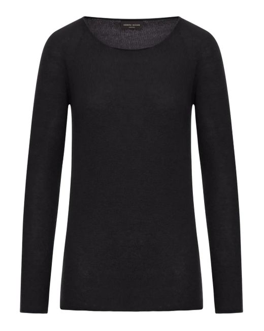 Roberto Collina Black Raglan-Sleeve Cashmere Sweater