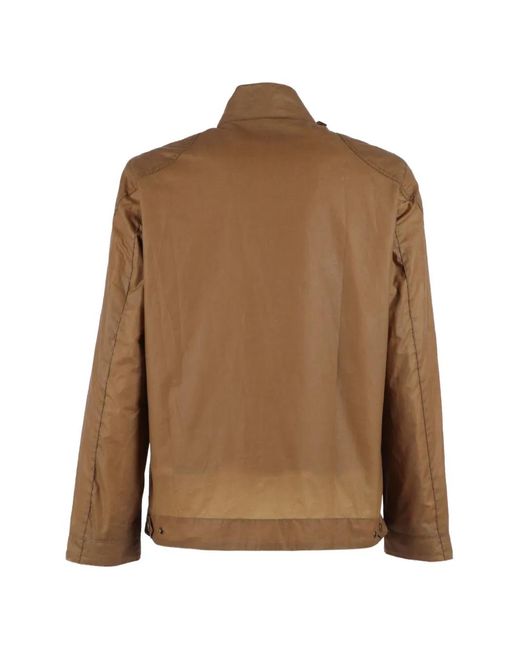 Barbour Brown Waxed Pocket Jacket for men