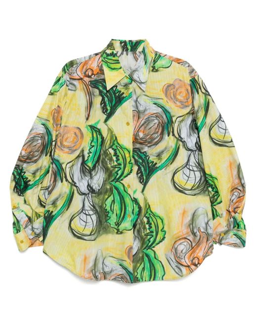 Camisa con estampado gráfico JNBY de color Green