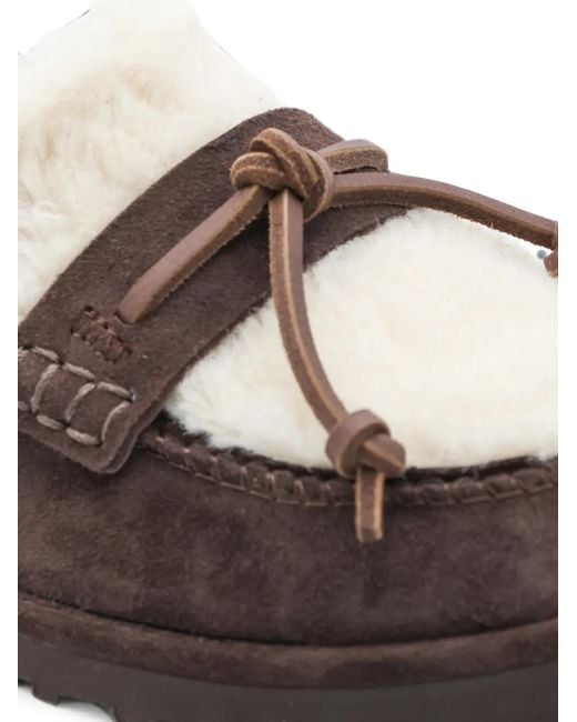 Ugg Brown Zora Shearling-Trim Loafers