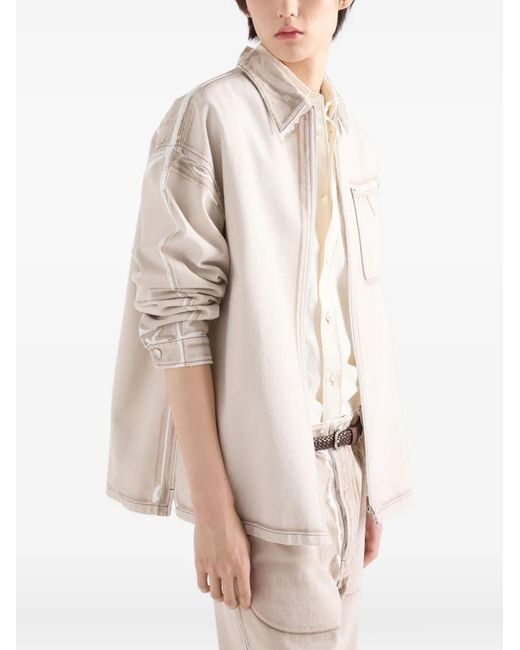 Camicia di Prada in Natural da Uomo