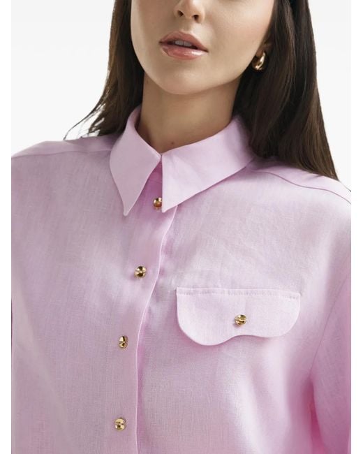 Mia Peculiar Pink Long-Sleeves Shirt