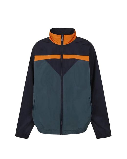 N°21 Blue Colour-Block Zip-Up Bomber Jacket