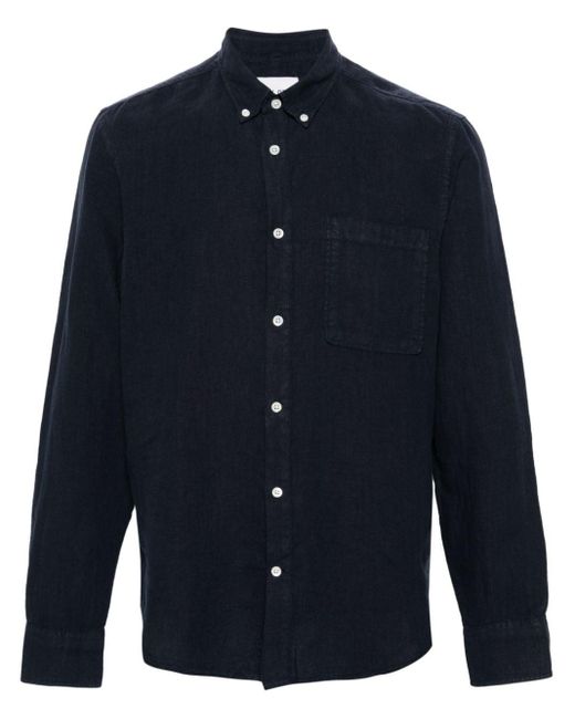 Camicia con colletto button-down di NN07 in Blue da Uomo