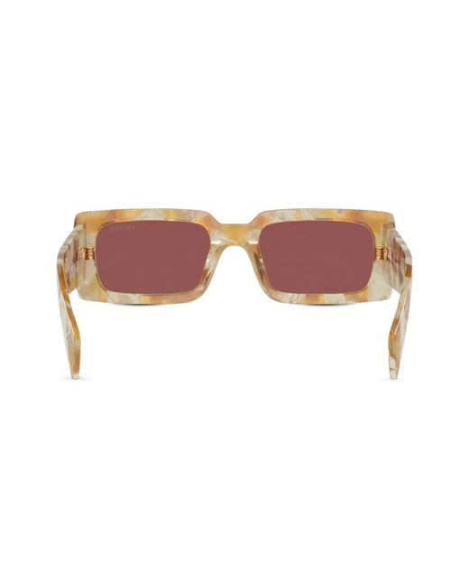 Prada Pink Prada Pr A07S Rectangle Frame Sunglasses