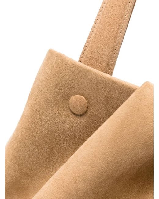 Sac Cabas En Daim À Design Plissé THEMOIRÈ en coloris Natural