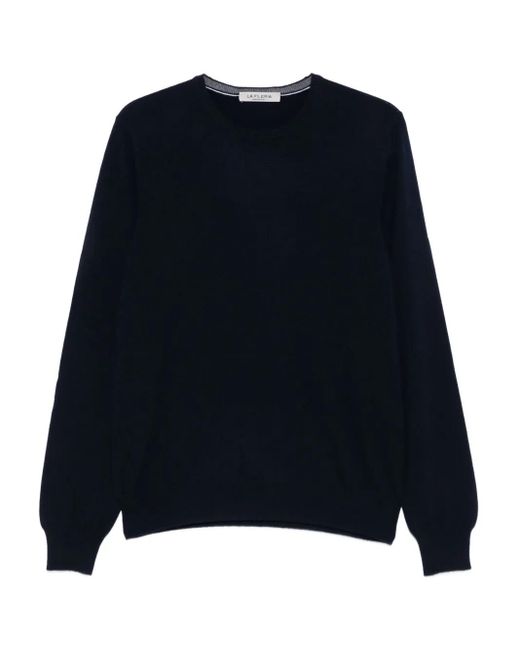 Fileria Blue Crew-Neck Cashmere Sweater for men