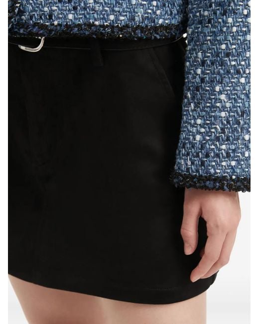 B+ AB Mini-Rok Met Zijzak En Ceintuur in het Black