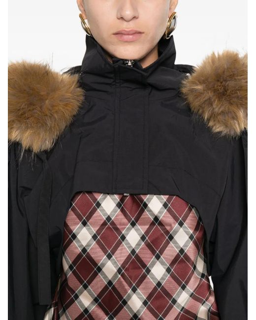 Ganni Black Fur-Trim Jacket