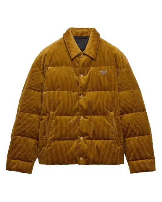 Giacca A Coste di Prada in Brown da Uomo