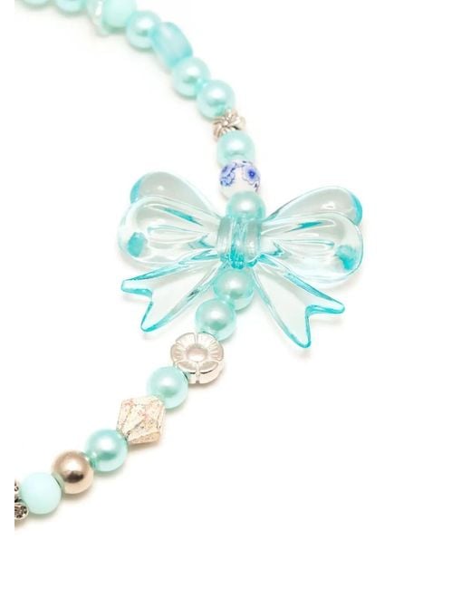 Amir Slama Blue Mixed-Bead Necklace