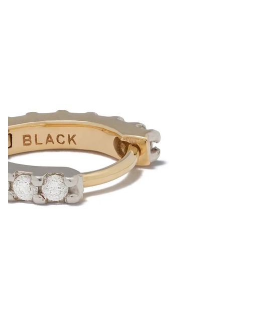 Maria Black Metallic 14Kt Diamond Madame Hoop Earrings