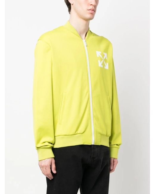Off-White c/o Virgil Abloh Yellow Arrow-Print Track Jacket for men