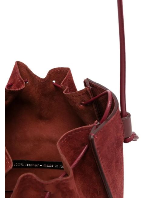 Forte_forte Red Drawstring-Fastening Bucket Bag