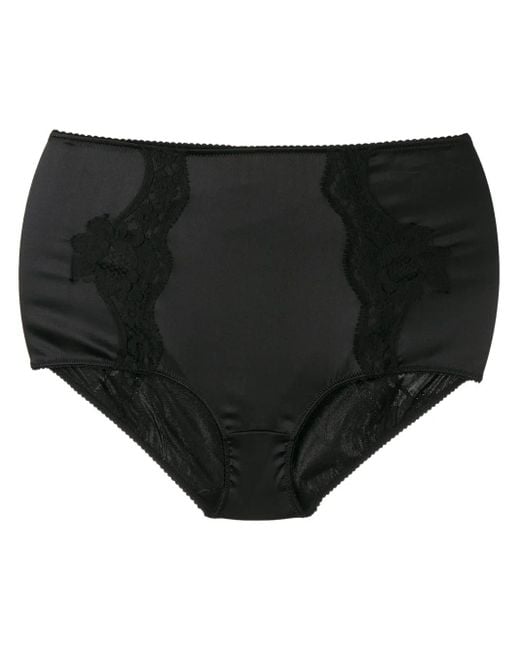 Dolce & Gabbana Black Dolce&gabbana High Waist Lace Briefs