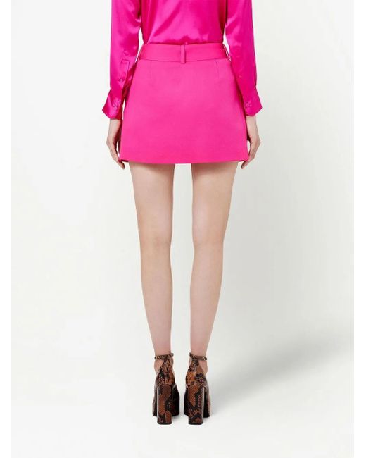 Jupe Mi-Longue À Taille Ceinturée AMI en coloris Pink