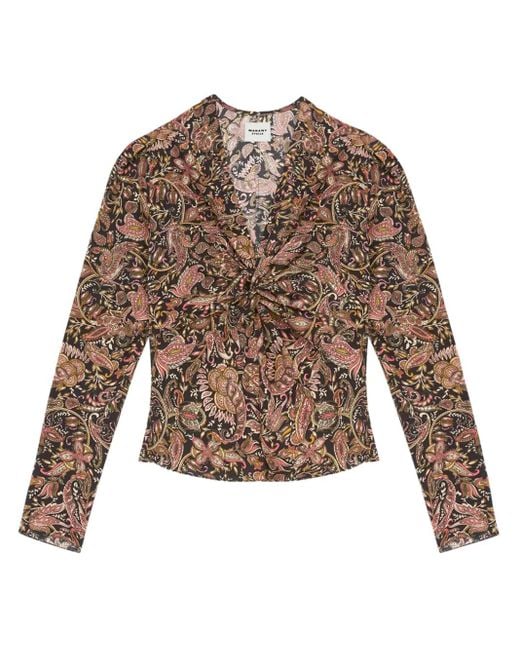 Isabel Marant Brown Zekia Blouse