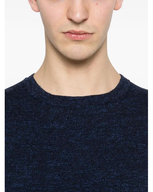 Woolrich Blue Cotton And Linen T-Shirt for men