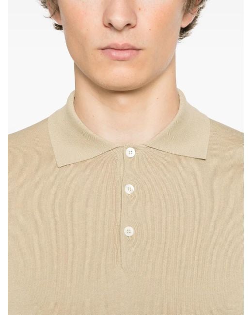Canali Klassisches Poloshirt in Natural für Herren