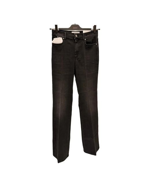 Marella Black Mlsbcut Faded-Effect Straight-Leg Denim Jeans