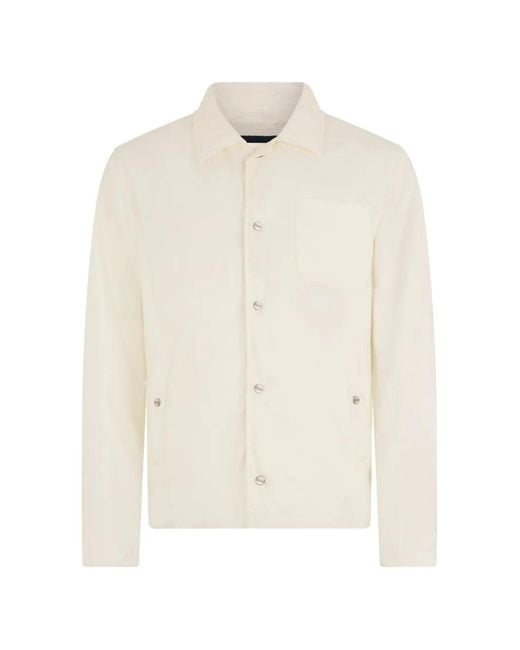 Herno White Button-Front Shirt Jacket for men