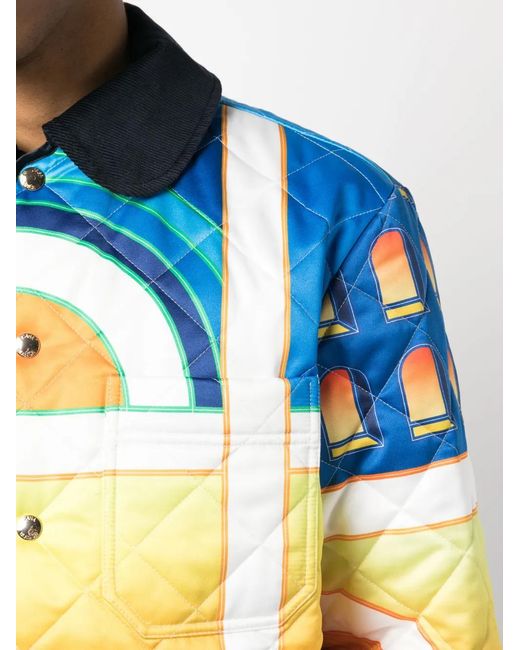 Casablanca Blue Multicolor Hunting Jacket for men