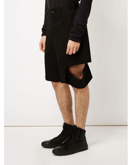 Comme des Garçons Black Bermuda À Découpe for men