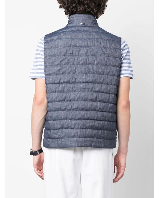 Herno Gefütterte Weste Mit Logo-Patch in Blue für Herren