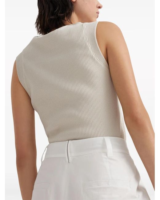 Brunello Cucinelli White Poplin Pants
