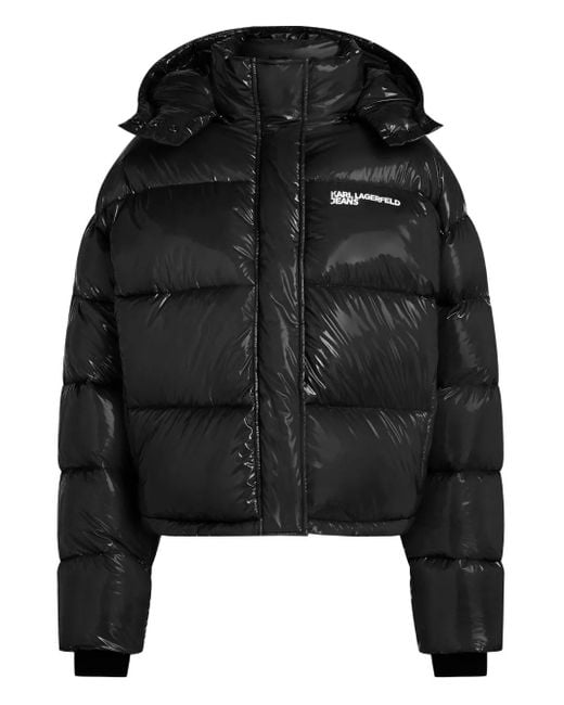 Karl Lagerfeld フーデッド パデッドジャケット Black