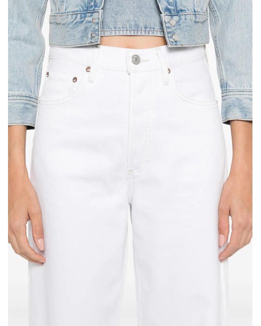 Agolde White Cotton Jeans